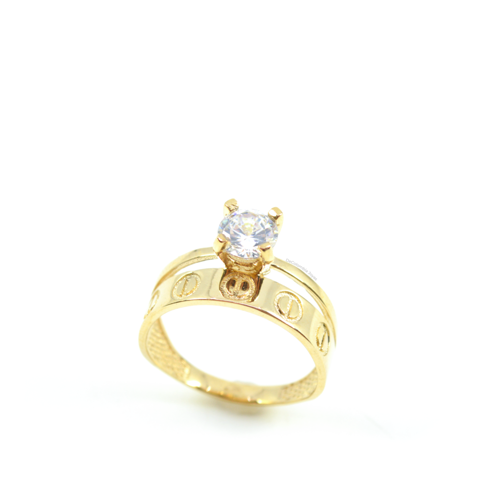 Anillo Compromiso Pisa Argolla Oro 18k