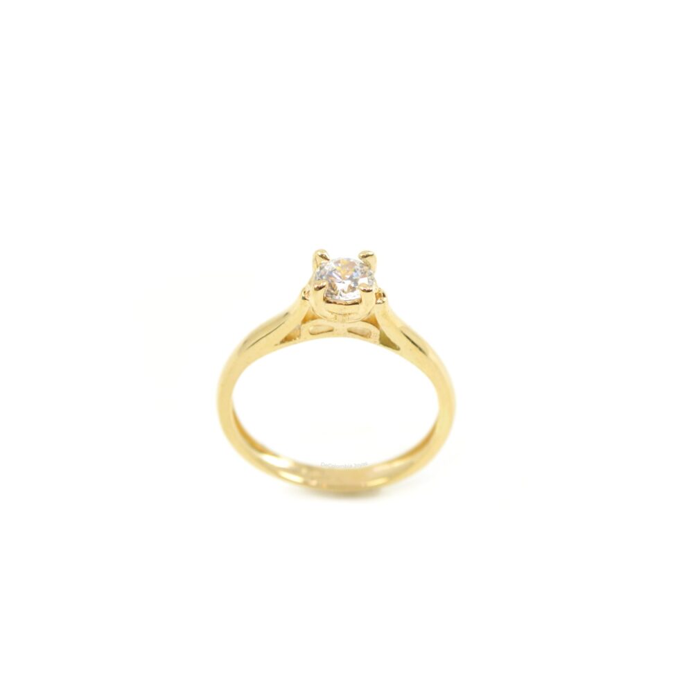 Anillo Compromiso Liso Oro 18k