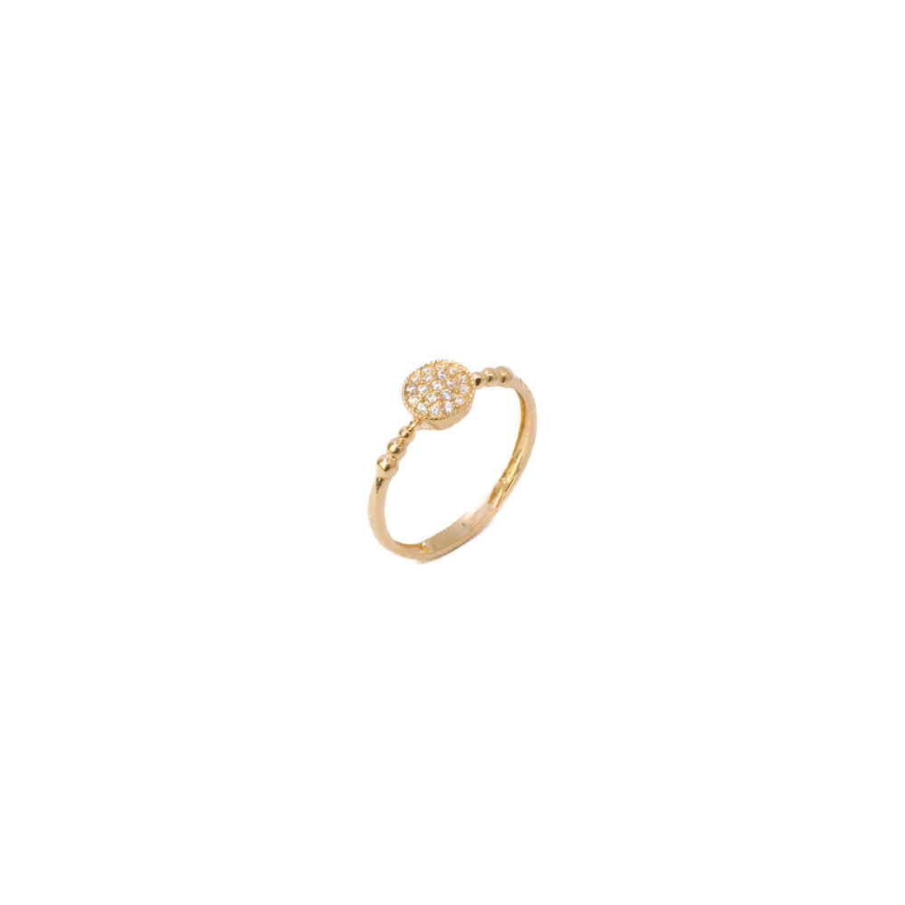 Anillo Compromiso con Circones Oro 18K