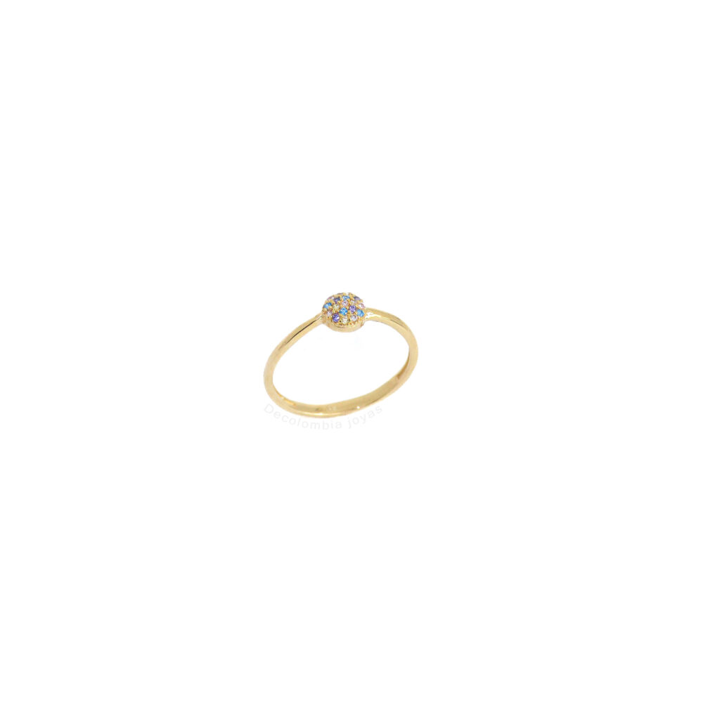 Anillo de compromiso Oro 18K Circulo de Circones